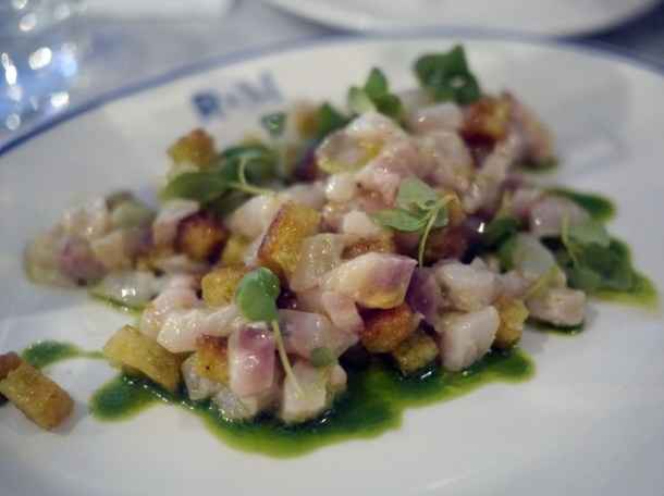 seabass tartare at rex and mariano