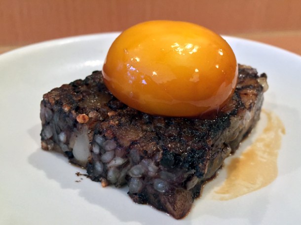 pig's blood cake at bao soho