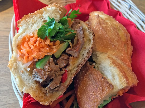 beef banh mi at cyclo