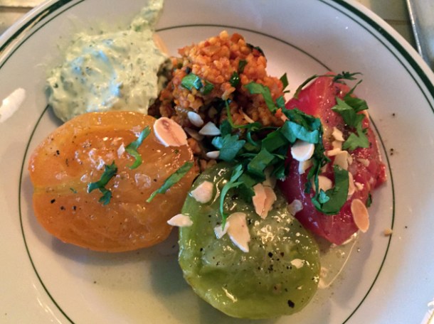 confit tomatoes with labneh at berber and q