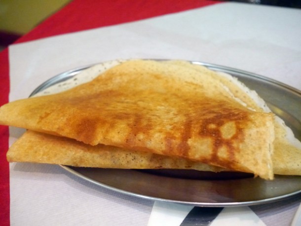 plain dosa at apollo banana leaf
