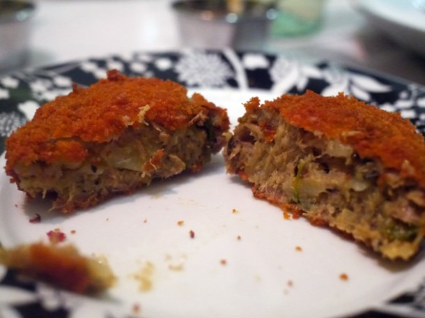 fish cakes at apollo banana leaf