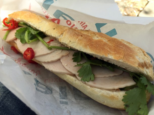 pork roll banh mi at new saigon cafe