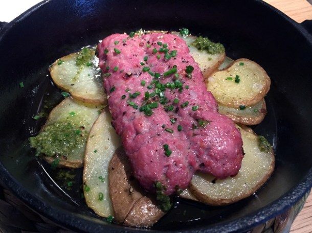 sausage and potatoes at morada brindisa asador