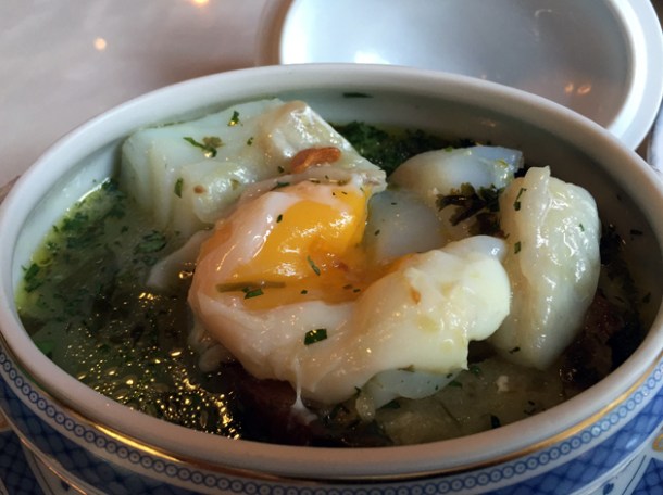 cod and cod tripe soup at taberna do mercado