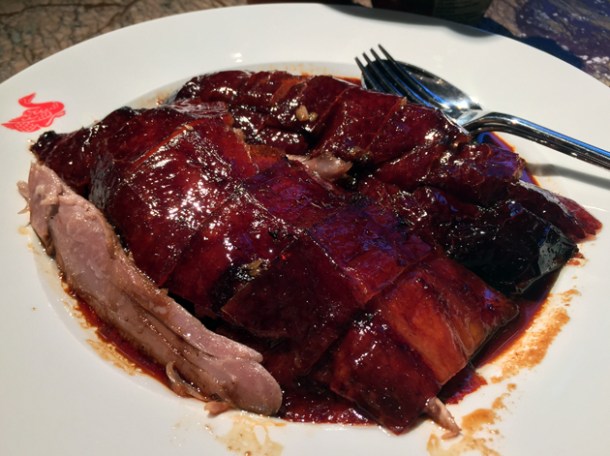 half roast duck at the duck and rice