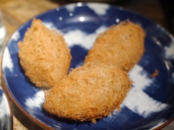 taro croquettes at the duck and rice