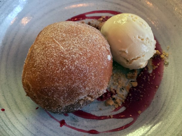cherry doughnut and ice cream at pidgin