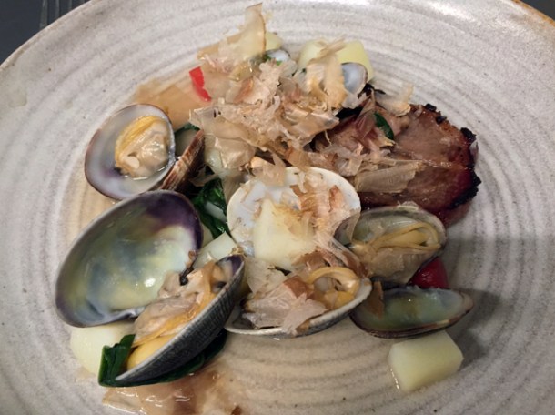 pork, clams and bonito flakes at pidgin