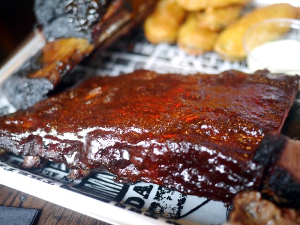 baby back ribs at red's true barbecue shoreditch