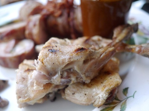confit rabbit legs at paradise garage