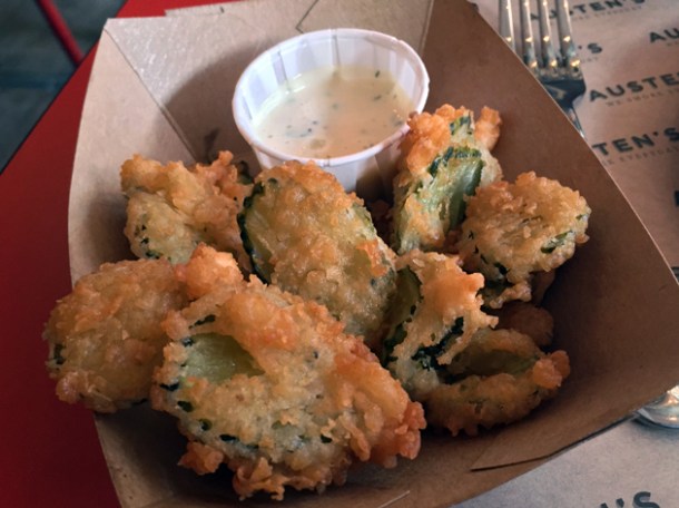 fried pickles at austen's