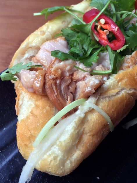 pork banh mi at house of ho