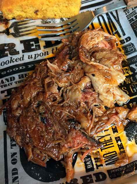 pulled pork at red's true barbecue shoreditch