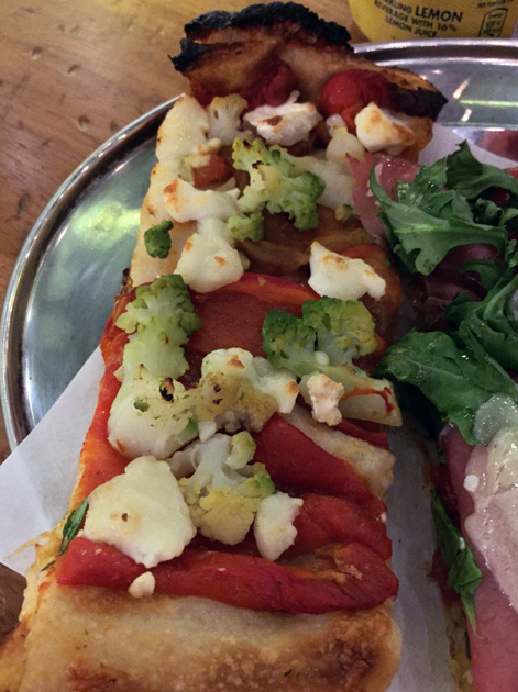 broccoli and goat's cheese pizza at vico