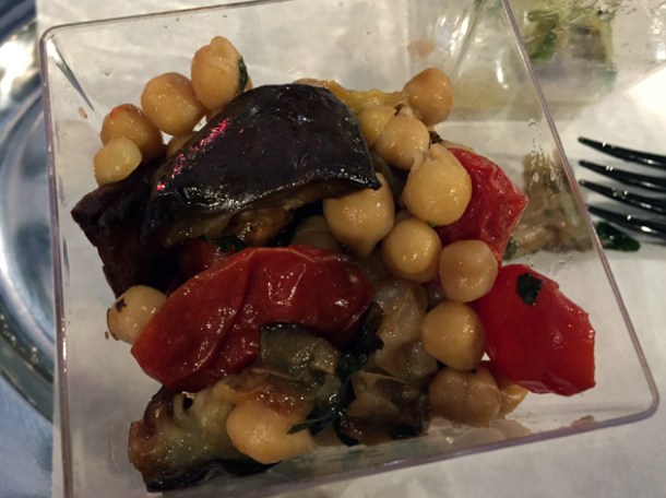 chickpea, aubergine and tomato salad at vico