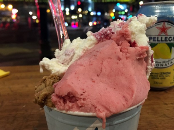 peach gelato from gelupo at vico