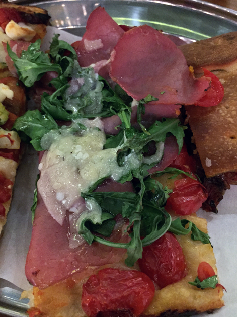 prosciutto and rocket pizza at vico