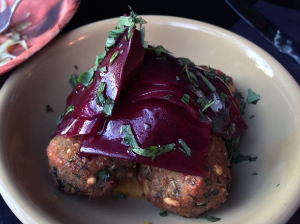 falafel and beetroot at black axe mangal