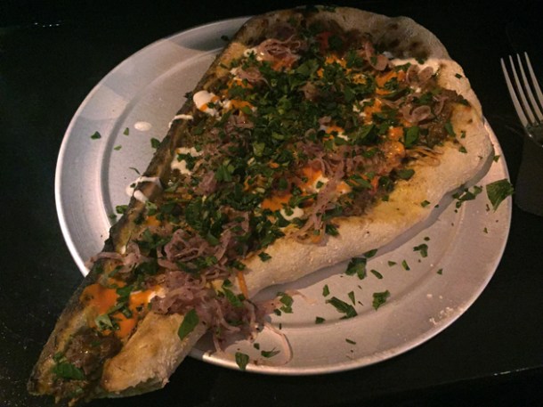 lamb offal pide at black axe mangal