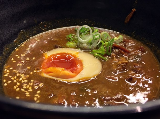 curry goat tsukemen at nanban