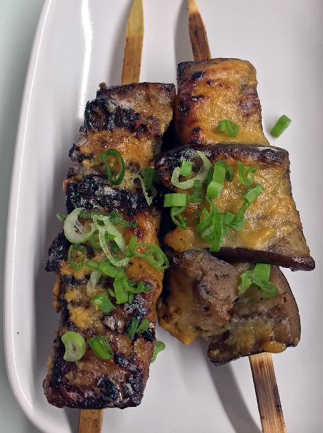 aubergine and miso butter at jidori