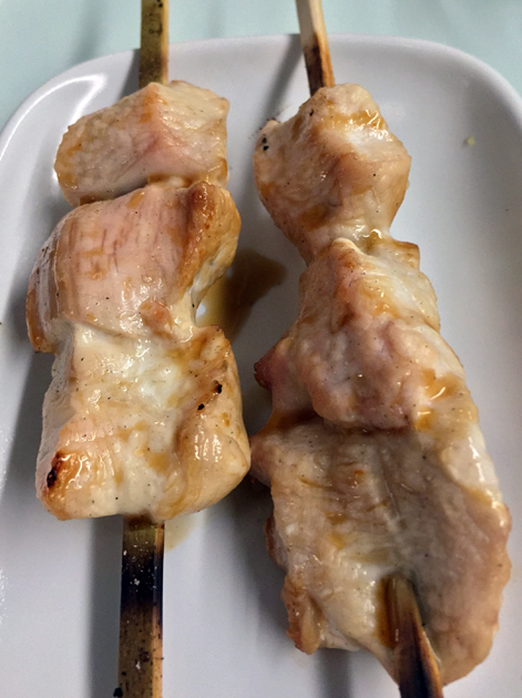 chicken breast yakitori at jidori