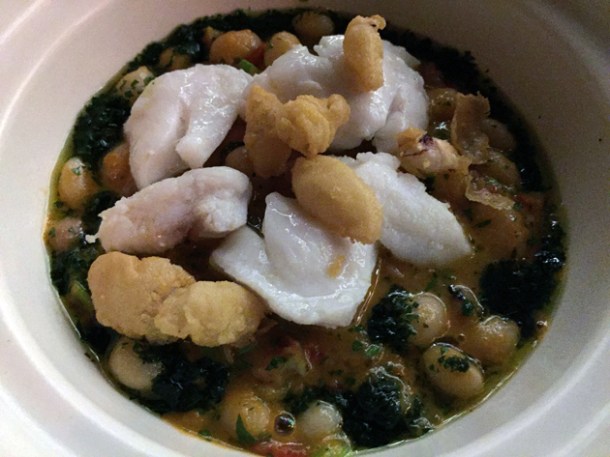 cod cheeks casserole at piquet