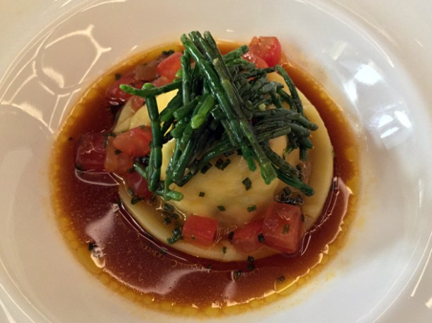 crab ravioli at piquet