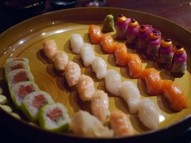 nigiri sushi and futomaki at sushisamba london