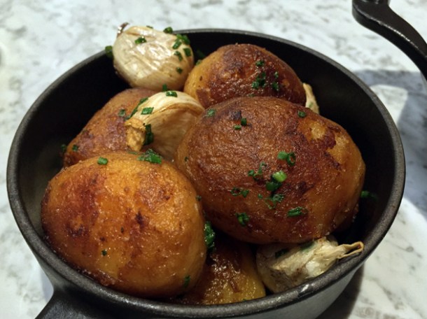 potatoes cocotte with rosemary and confit garlic at the ninth