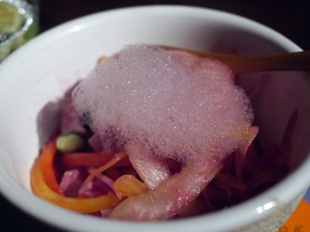 tuna with pomegranate leche de tigre at sushisamba london