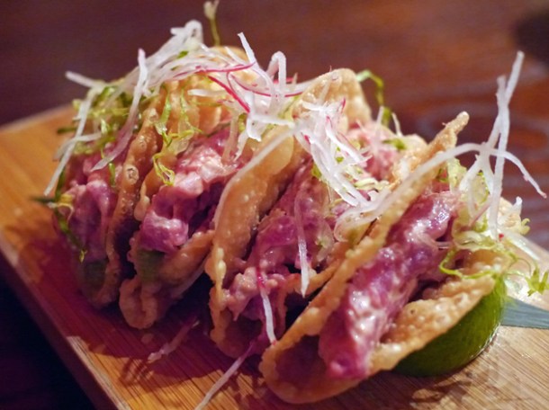 wagyu taquitos at sushisamba london