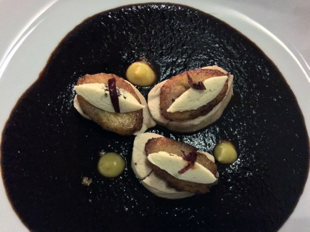 chicken and plantain in mole at tierra y cielo
