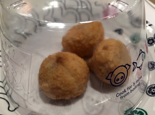 fish and pork balls at shuang shuang