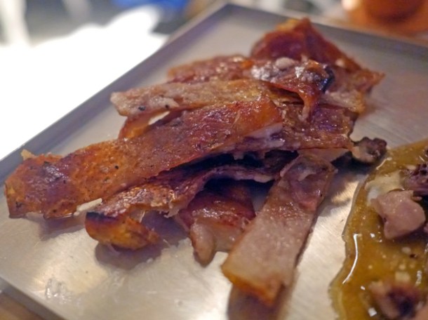 pig's head crackling at le bab