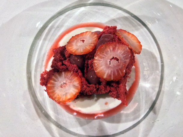 strawberries and cream at biko