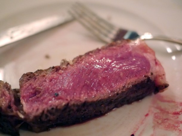 rare slice of cote de boeuf at hill and szrok pub