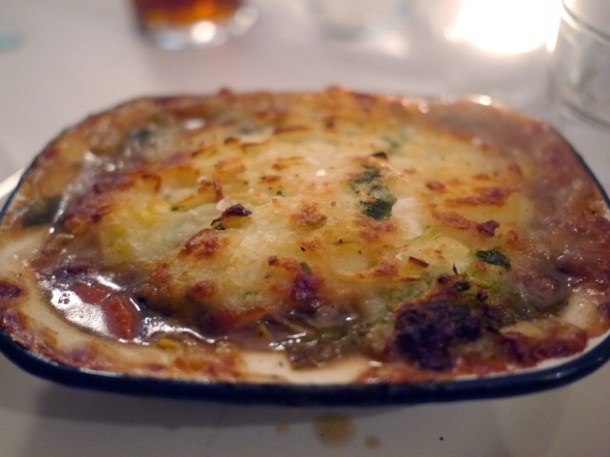 shepherd's pie at hill and szrok pub
