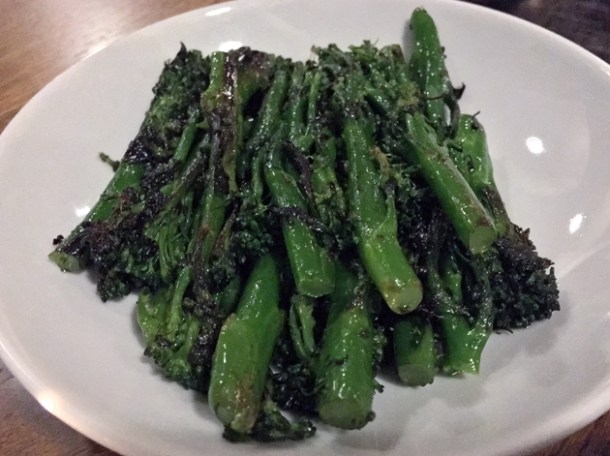 purple sprouting broccoli at osteria barbican
