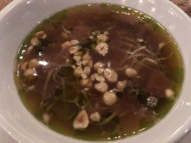 rabbit and bacon broth at pitt cue