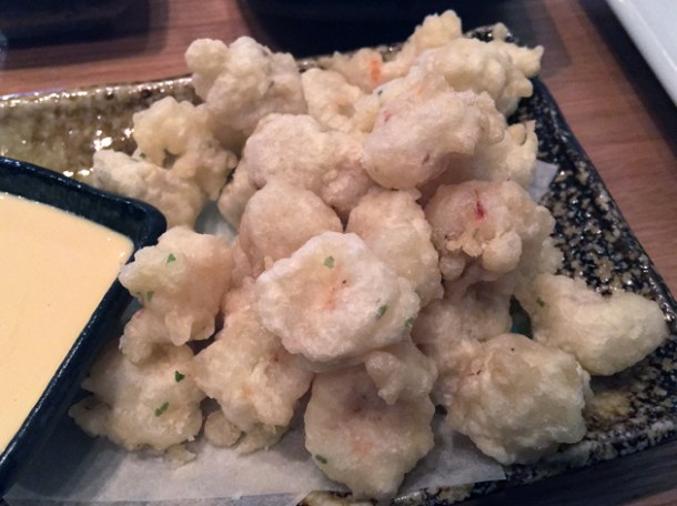 shrimp tempura at yumi izakaya