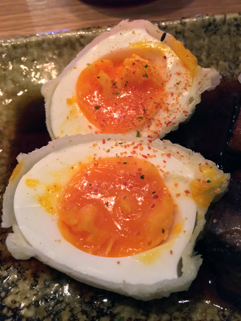 tempura egg at yumi izakaya