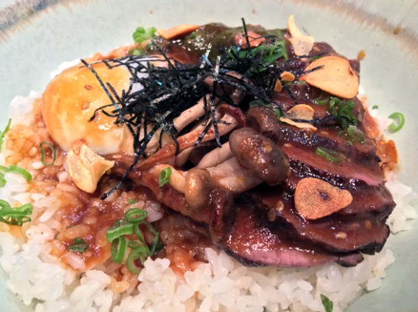 venison donburi at yumi izakaya