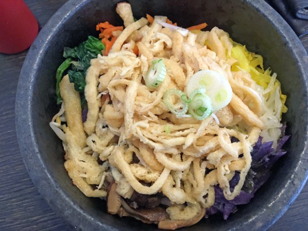 tofu bibimbap at bibimbap charlotte street