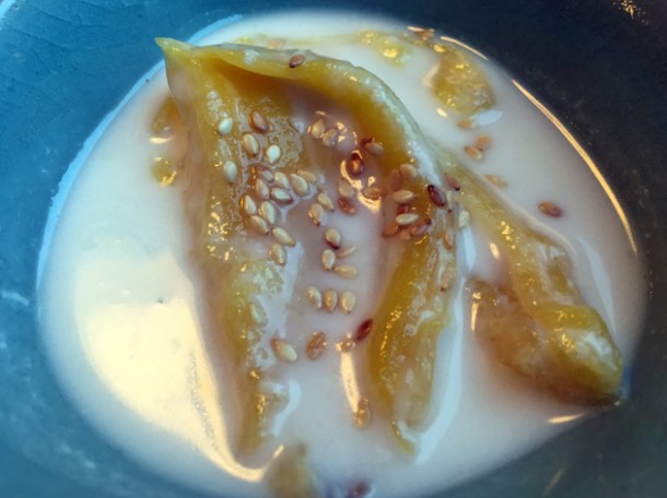 poached jackfruit in coconut cream at som saa spitalfields