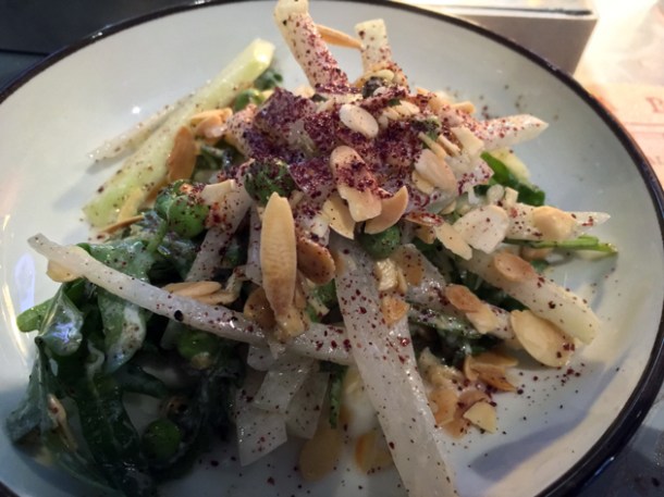 kohlrabi salad at the barbary