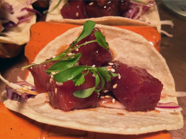 tuna tacos at habanera