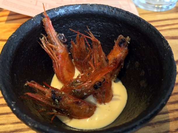 crispy prawn heads at bao fitzrovia