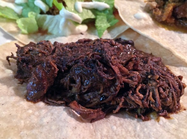 mole negro tacos at casa morita